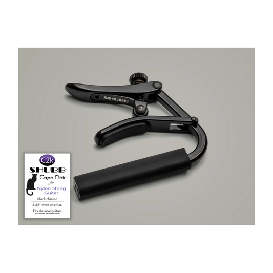 Capo Para Guitarra Clásica Nylon Shubb C2k Negro Cromado