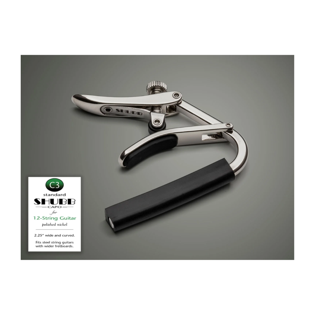 Capo Para Guitarra 12 Cuerdas Docerola Shubb C3 Níquel Pulido