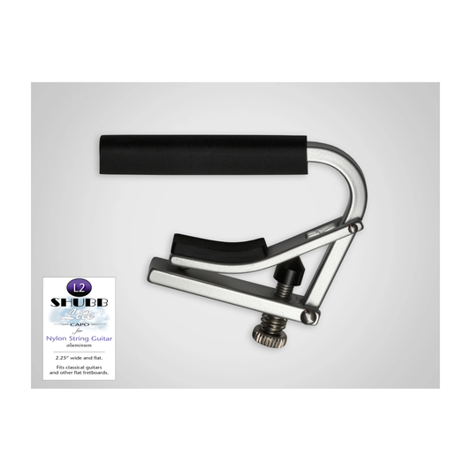 Capo Para Guitarra Clásica Nylon Shubb L2 Plateado