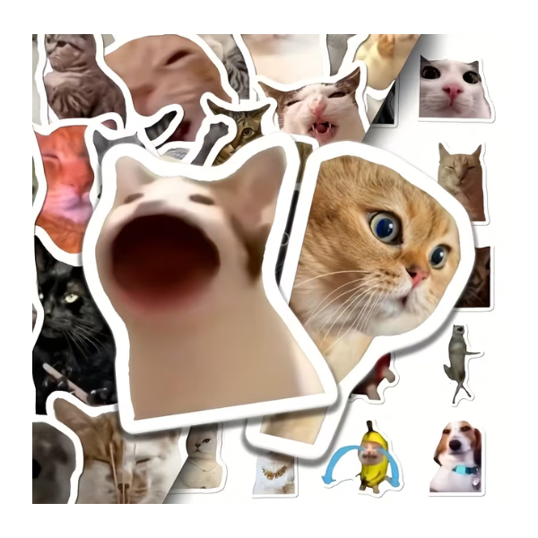 Sticker Diseños Memes de Gatos