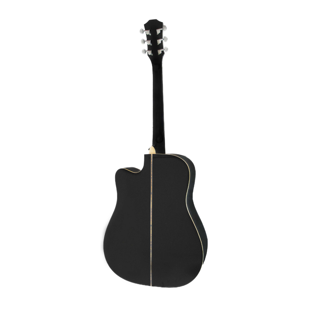 Guitarra Acústica Tipo Dreadnought con Corte Symphonic Negra ED14BK