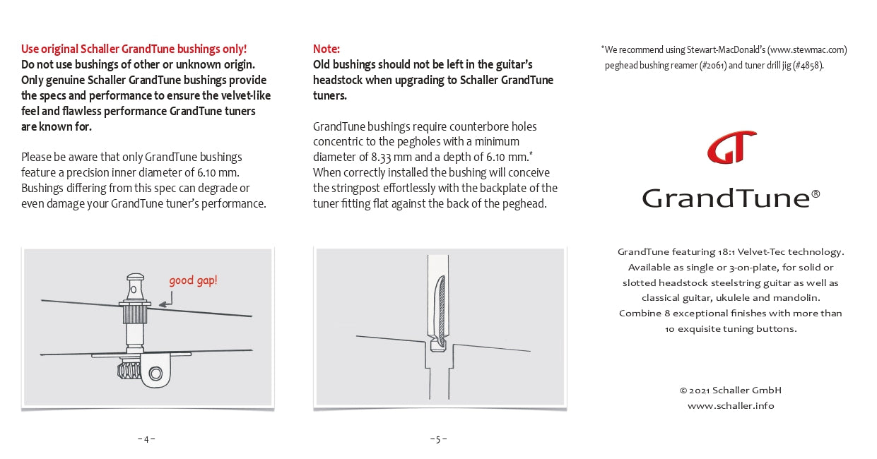 Maquinaria Schaller GrandTune Hauser Oro 1061