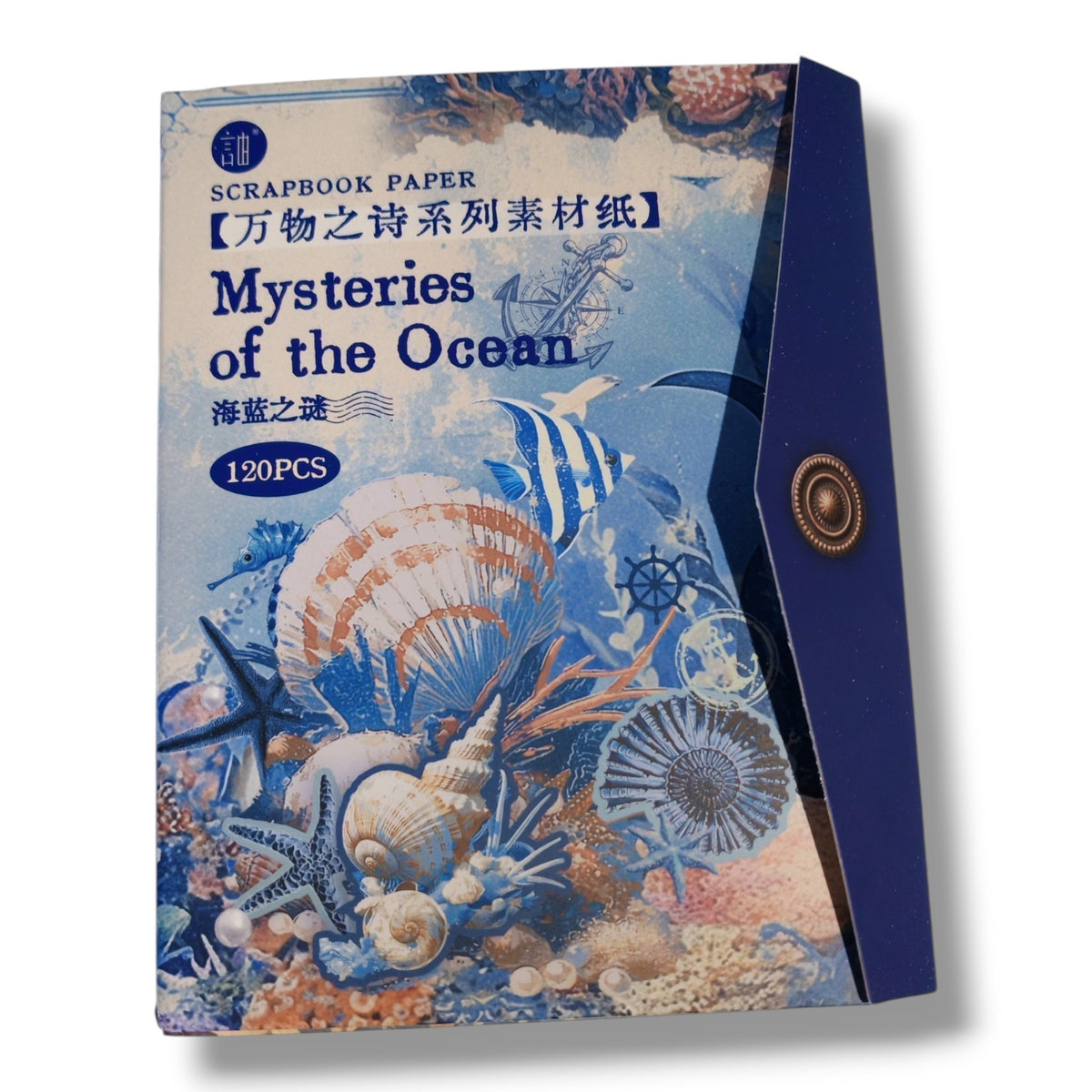 Libreta de Recortes Scrapbooks "Mysteries of the Ocean" 120 páginas
