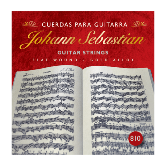 Cuerdas para Guitarra Aleación Dorada Johann Sebastian Entorchado Liso