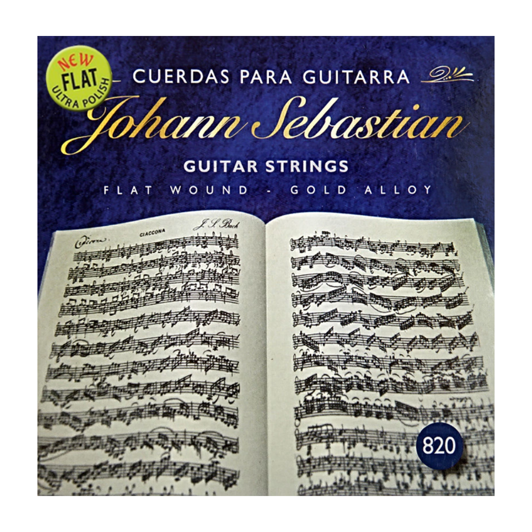 Cuerdas para Guitarra Aleación Dorada Johann Sebastian Entorchado Liso