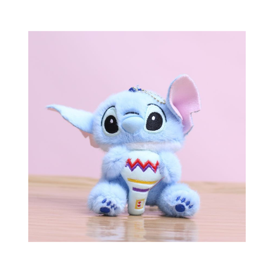 Stitch Cantante con Micrófono Mini Peluche Llavero