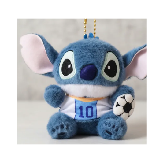 Stitch Futbolista Argentina Messi Mini Peluche Llavero