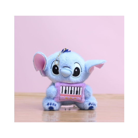 Stitch Pianista Tecladista Mini Peluche Llavero