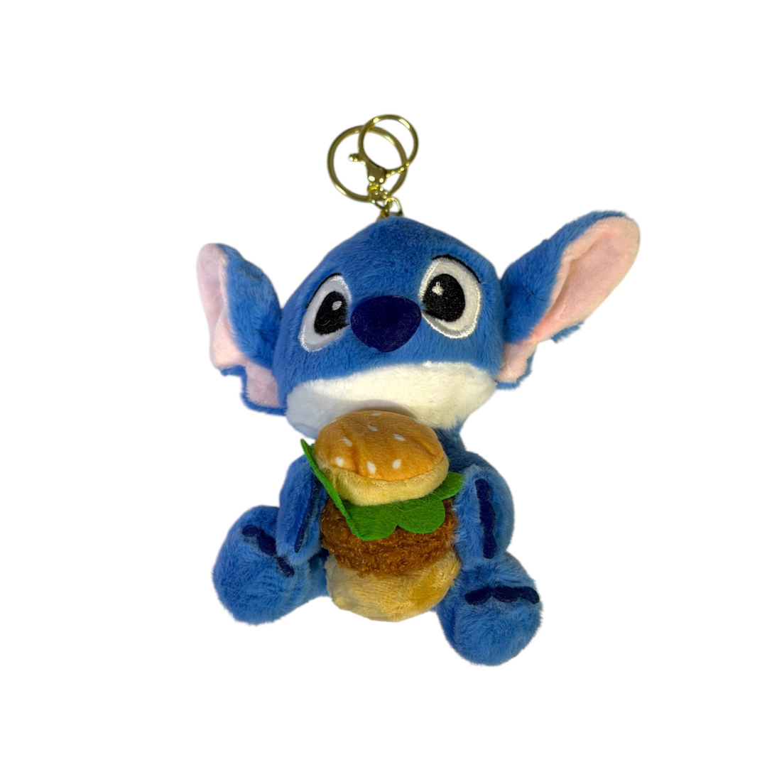 Stitch con Hamburguesa Mini Peluche Llavero