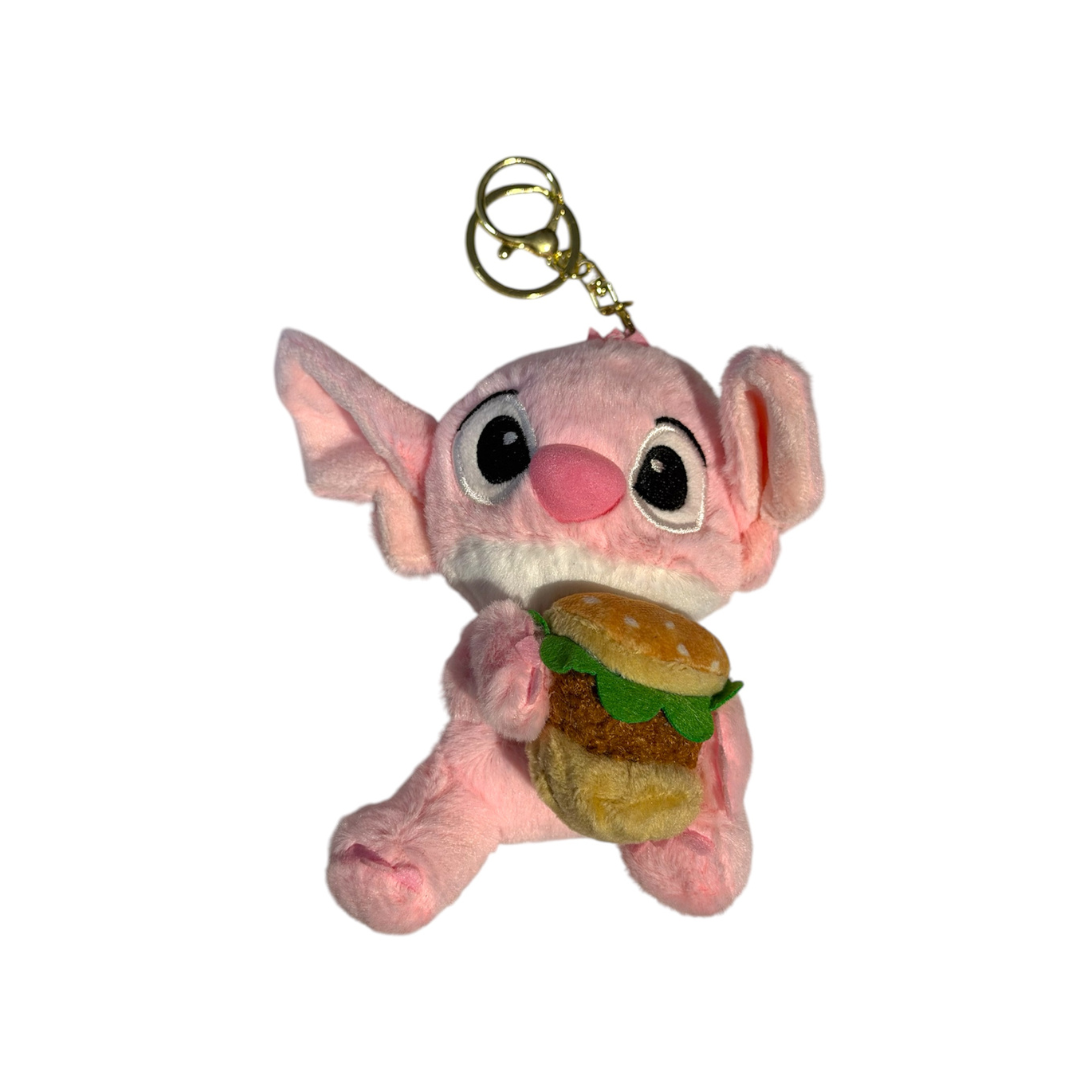 Stitch con Hamburguesa Mini Peluche Llavero
