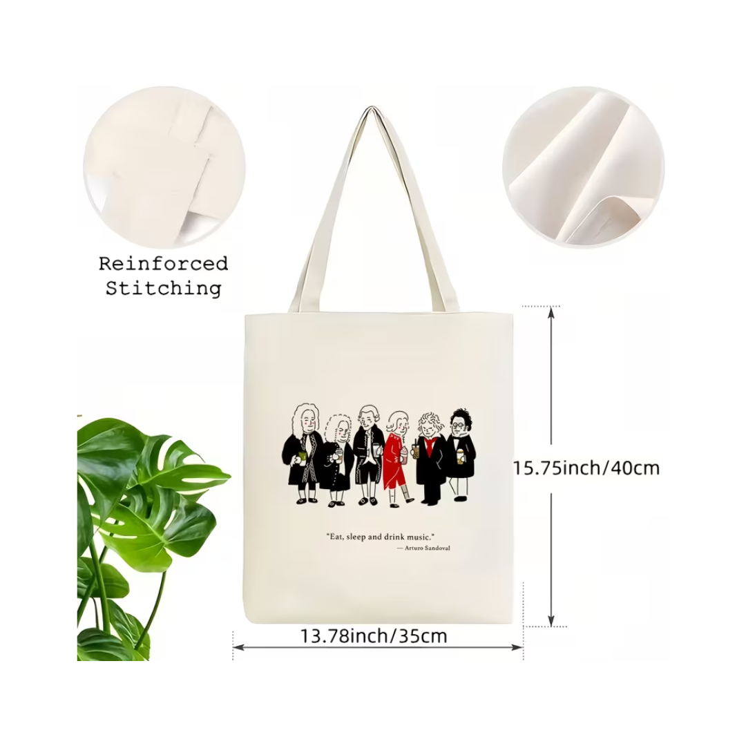 Tote Bag Músicos Clásicos "Eat, Sleep and Drink Music"