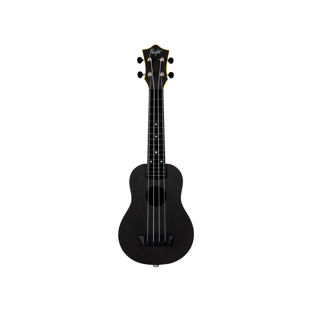 Kit Ukelele Soprano Acústico Flight Negro Modelo TUS35 Pack