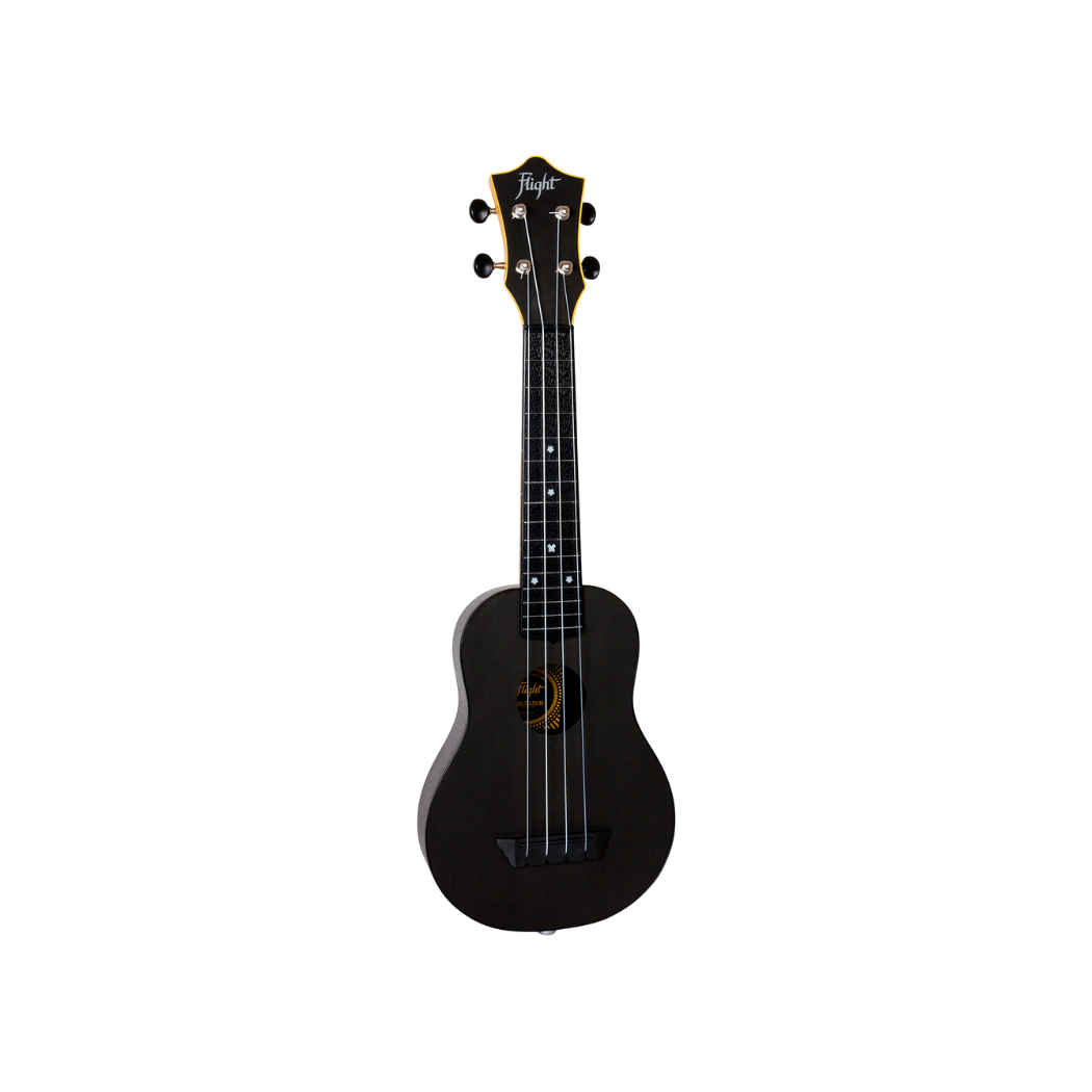 Kit Ukelele Soprano Acústico Flight Negro Modelo TUS35 Pack