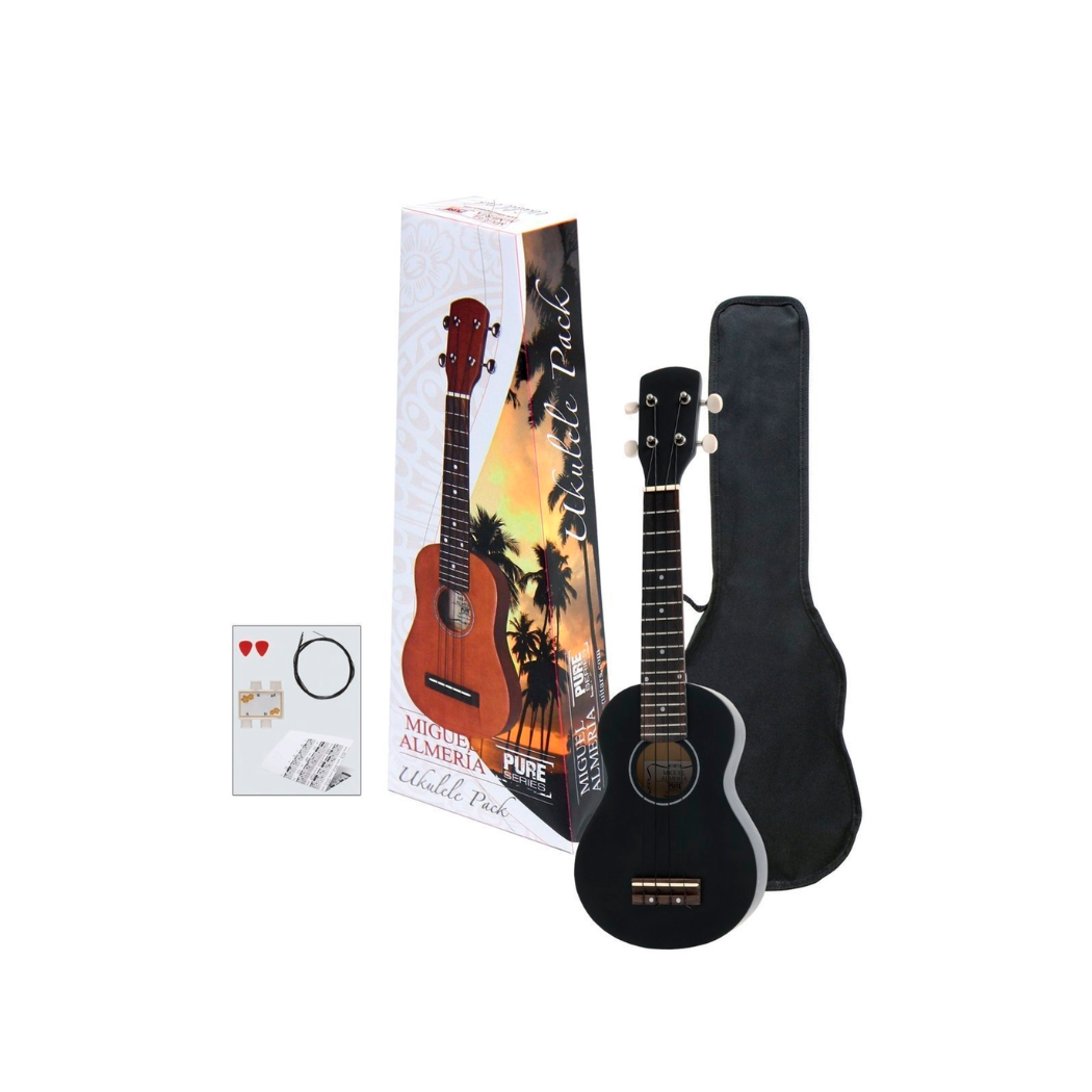 Kit Ukelele Soprano Acústico Negro Gewa Modelo PS502822