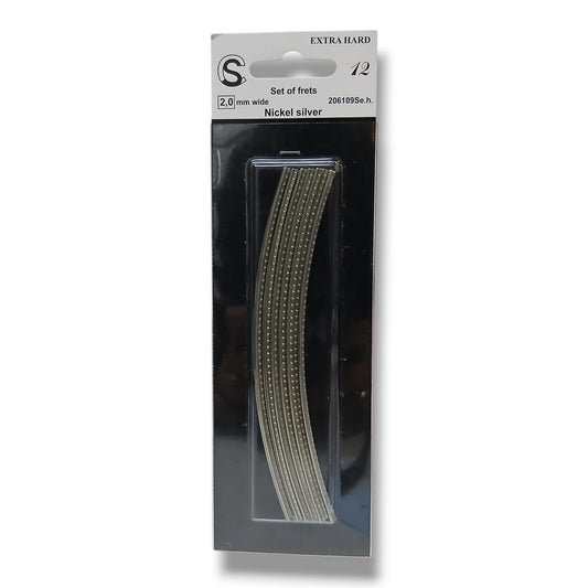 SINTOMS 206109Se.h. Blister con 12 Varillas de Trastes Curvados 2.0 mm Nickel Silver 18% Extra Hard