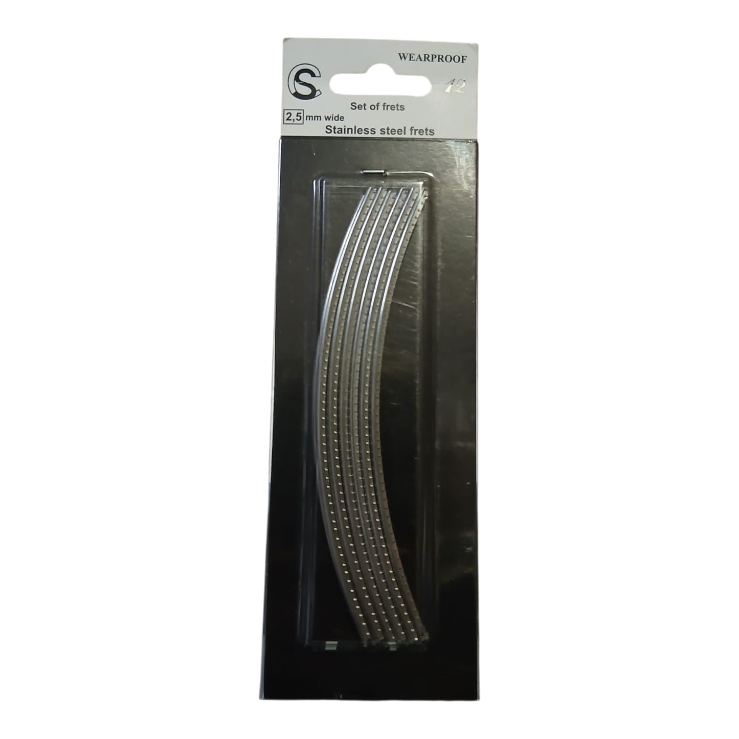 SINTOMS SS250118Sw.p. Blister con 12 Varillas de Trastes Curvados 2.5 mm Acero Inoxidable