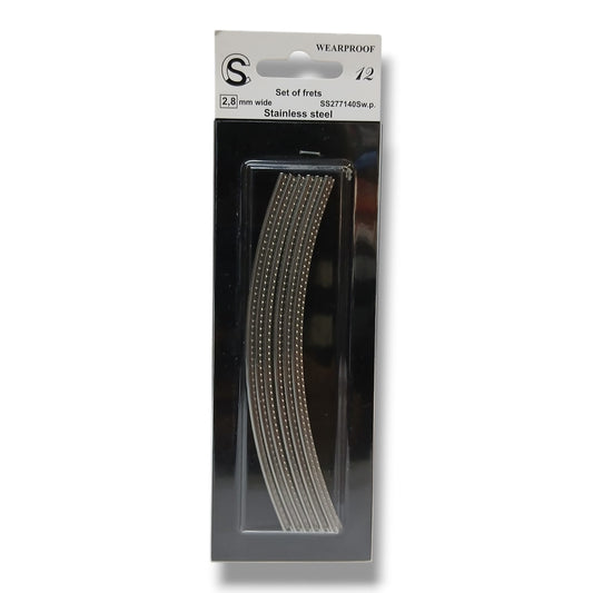 SINTOMS SS277140Sw.p. Blister con 12 Varillas de Trastes Curvados 2.8 mm Acero Inoxidable