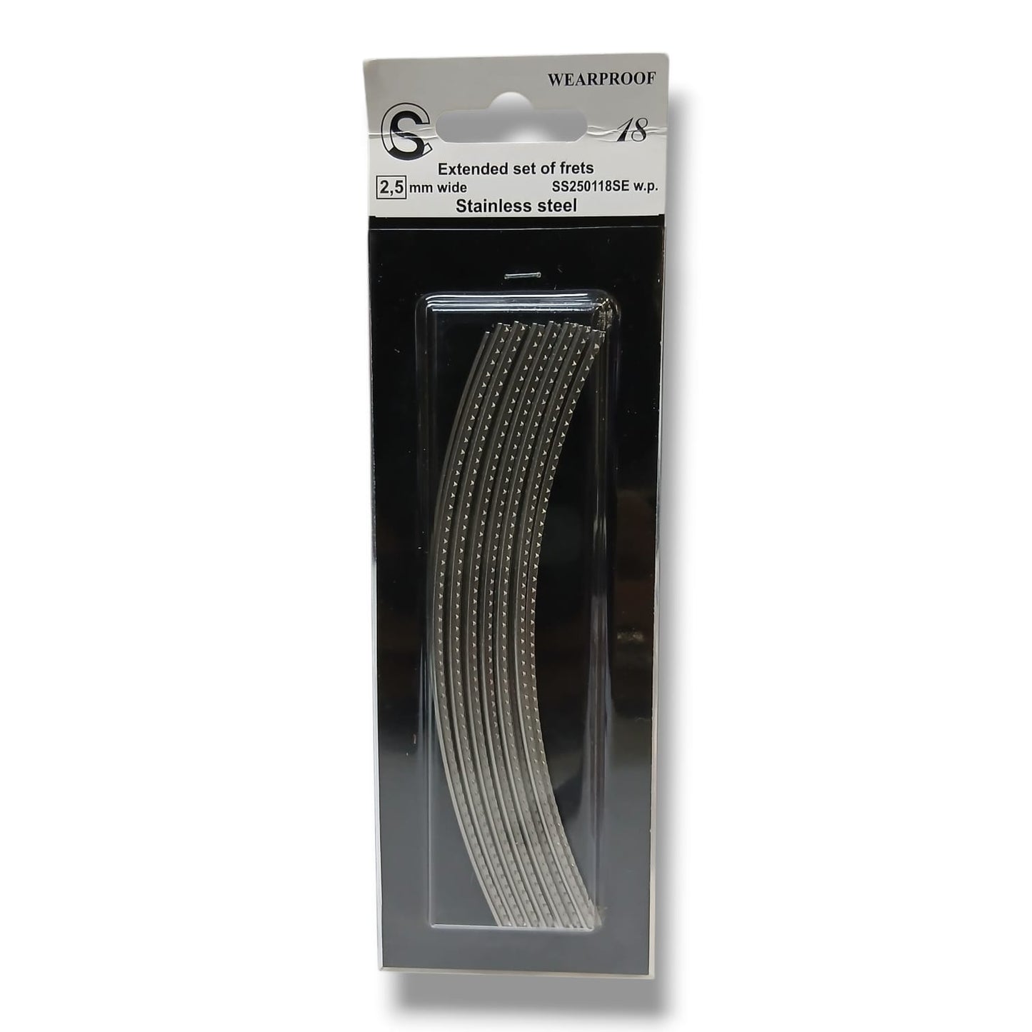SINTOMS SS250118SEw.p. Blister con 18 Varillas Trastes Curvados Sintoms 2.5 mm Acero Inoxidable