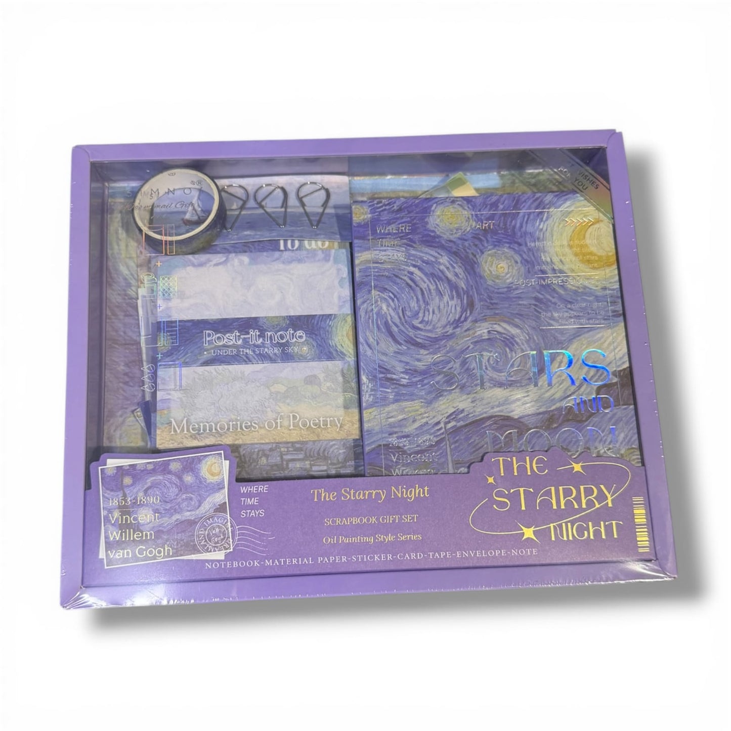 Set de Regalo Scrapbook ¨La Noche Estrellada¨ 150 Piezas