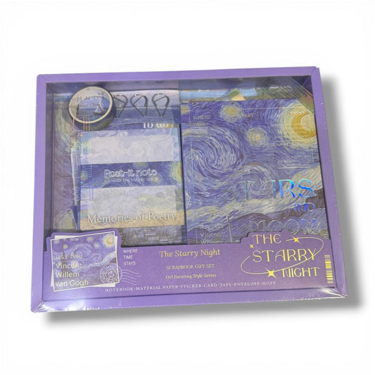 Set de Regalo Scrapbook ¨La Noche Estrellada¨ 150 Piezas