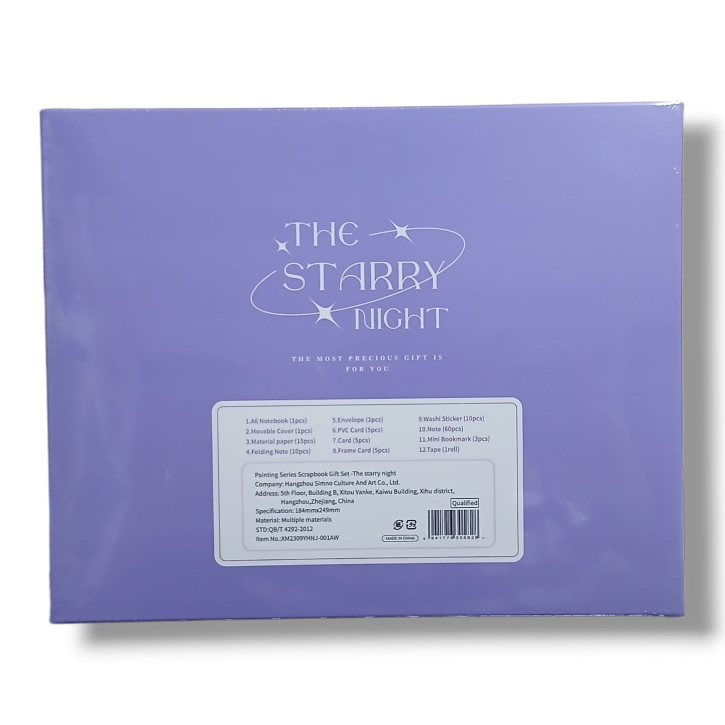 Set de Regalo Scrapbook ¨La Noche Estrellada¨ 150 Piezas