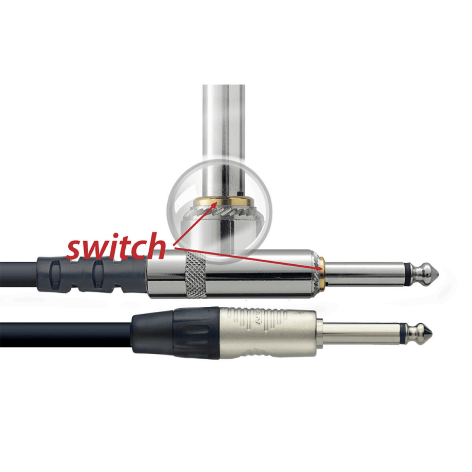 Cable De Instrumento Stagg Plug / Plug (M / M) 6 Metros Con Interruptor De Silencio NGC6SWR