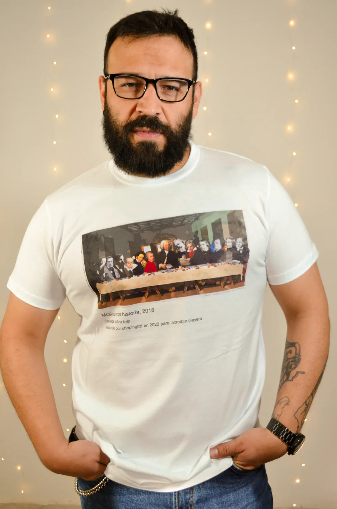 Playera Unisex Ultima Cena Blanca by Chopinglizt