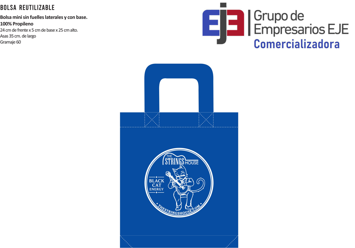 Morral Bolsa Ecológica Chica Black Cat Energy