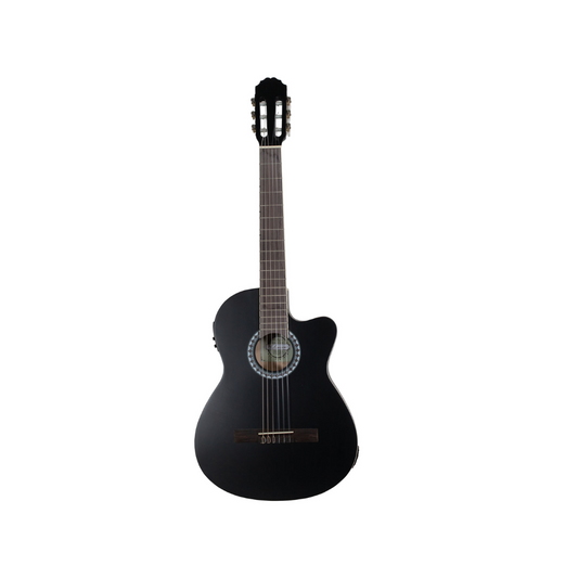 Guitarra Electroacústica Negra Corte Slim GEWA PS510396