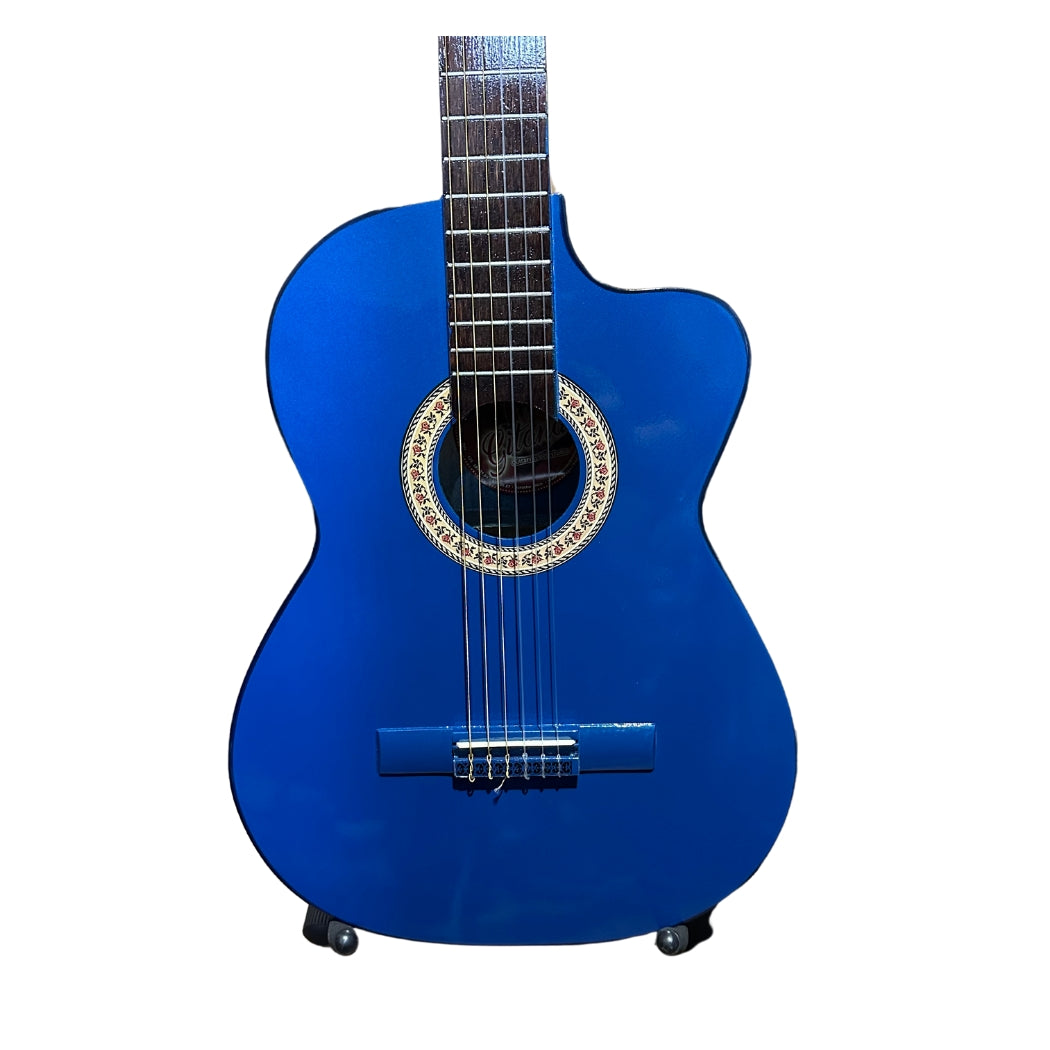 Guitarra Azul Cuerdas de Nylon Para Principiantes