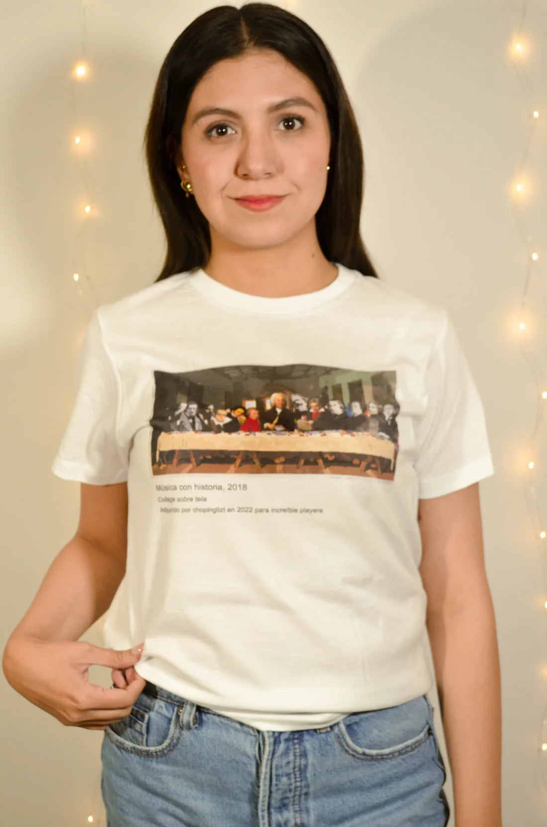 Playera Unisex Ultima Cena Blanca by Chopinglizt