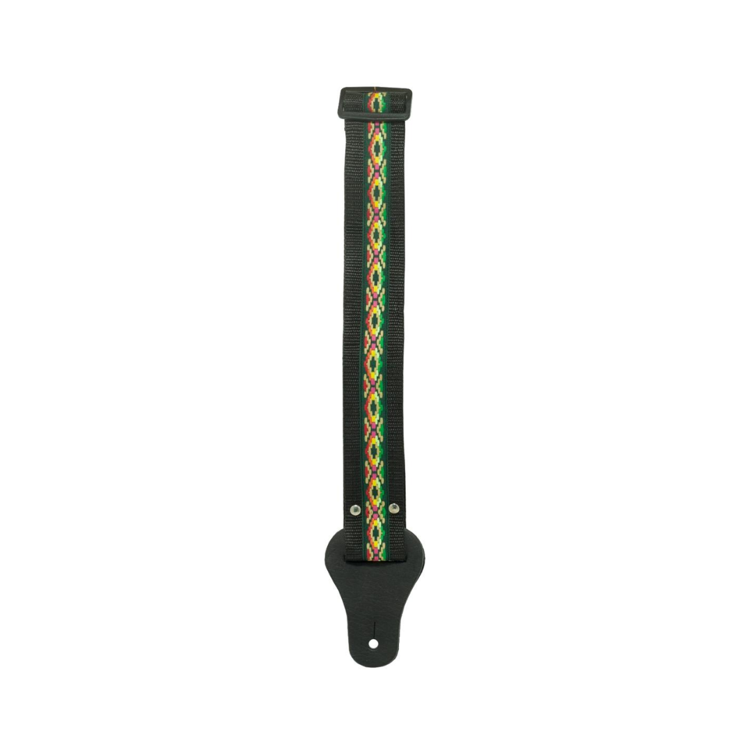 Correa Strap Para Guitarra Eléctrica Bordado Puntas De Piel Colores Variados