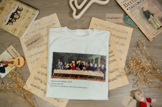 Playera Unisex Ultima Cena Blanca by Chopinglizt